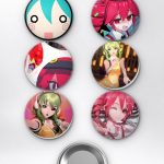 Vocaloid & SynthV Divaları Miku Teto GUMI Çanta Süsü Rozet İğneli Buton Rozet Seti 58 mm (6'lı)