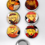 Roblox Elliot Pizza Guy Komik Kurye Çanta Süsü Rozet İğneli Buton Rozet Seti 58 mm (6'lı)