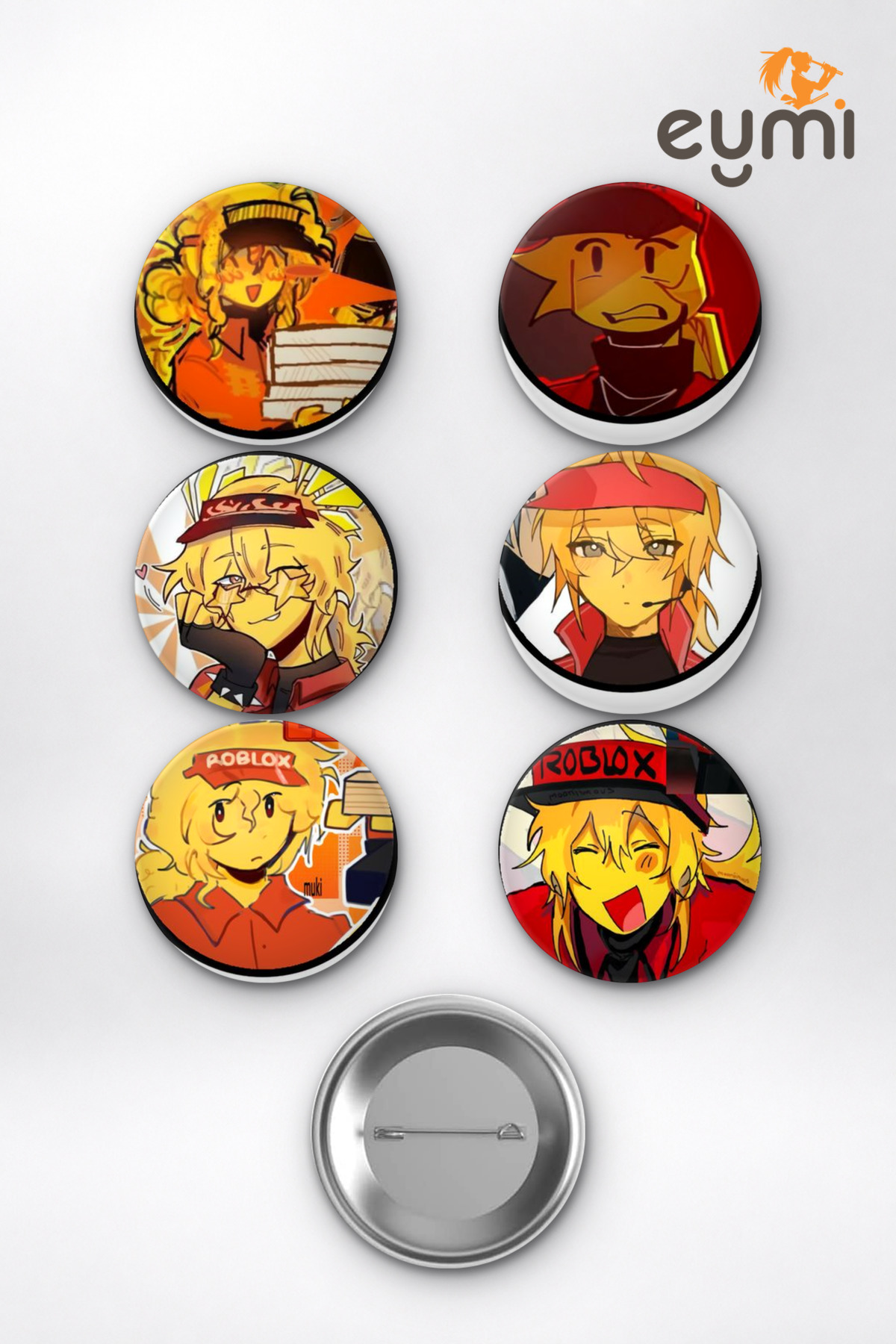 Roblox Elliot Pizza Guy Komik Kurye Çanta Süsü Rozet İğneli Buton Rozet Seti 58 mm (6'lı) - 58mm Metal İğneli Buton Rozet | Eymi Roblox Elliot Pizza Guy Komik Kurye Çanta Süsü Rozet İğneli Buton Rozet Seti 58 mm (6'lı) - 58mm Metal İğneli Buton Rozet | Eymi