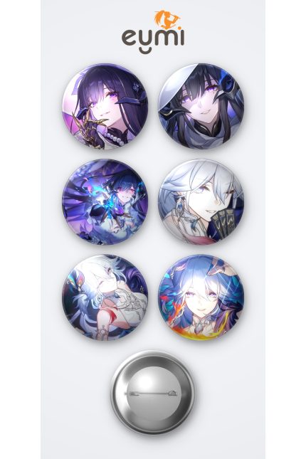 Honkai Star Rail The Dahlia Oyun ve Yao Guang Oyun 6'lı Metal Rozet Seti 58mm İğneli Buton Çanta Yaka Rozeti - 58mm Metal İğneli Buton Rozet | Eymi