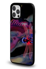 iPhone 16 Pro Uyumlu Glitch Yusufçuk Desenli Parlak Telefon Kılıfı - Görsel 2