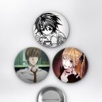 Death Note L Lawliet & Kira Misa Çanta Süsü Rozet İğneli Buton Rozet Seti 58 mm (3'lü)