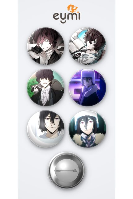 Bungou Stray Dogs Edgar Allan Poe Anime ve Dostoyevski Anime 6'lı Metal Rozet Seti 58mm İğneli Buton Çanta Yaka Rozeti - 58mm Metal İğneli Buton Rozet | Eymi