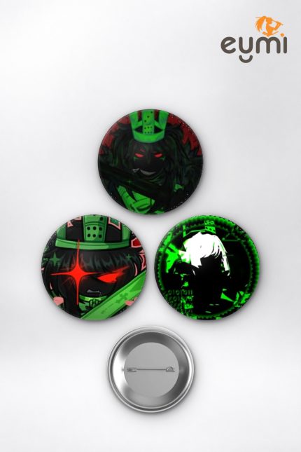 Roblox 1x1x1x1 Forsaken King Kral Çanta Süsü Rozet İğneli Buton Rozet Seti 58 mm (3'lü) - 58mm Metal İğneli Buton Rozet | Eymi