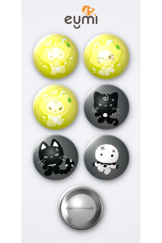 AESPA Lemonade Albüm 6'lı Metal Rozet Seti 58mm İğneli Buton Çanta Yaka Rozeti - 58mm Metal İğneli Buton Rozet | Eymi