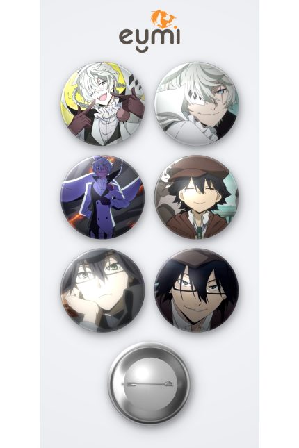 Bungou Stray Dogs Nikolai Gogol Anime ve Ranpo Anime 6'lı Metal Rozet Seti 58mm İğneli Buton Çanta Yaka Rozeti - 58mm Metal İğneli Buton Rozet | Eymi