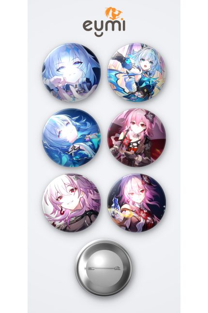 Honkai Star Rail Cerydra Oyun ve Evernight Oyun 6'lı Metal Rozet Seti 58mm İğneli Buton Çanta Yaka Rozeti - 58mm Metal İğneli Buton Rozet | Eymi