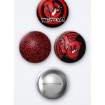 Persona 5 Oyunu 3'lü Metal Rozet Seti 58mm İğneli Buton Çanta Yaka Rozeti