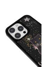 iPhone 17 Pro Uyumlu Yıldızlı Panter Desenli Parlak Telefon Kılıfı - Görsel 3