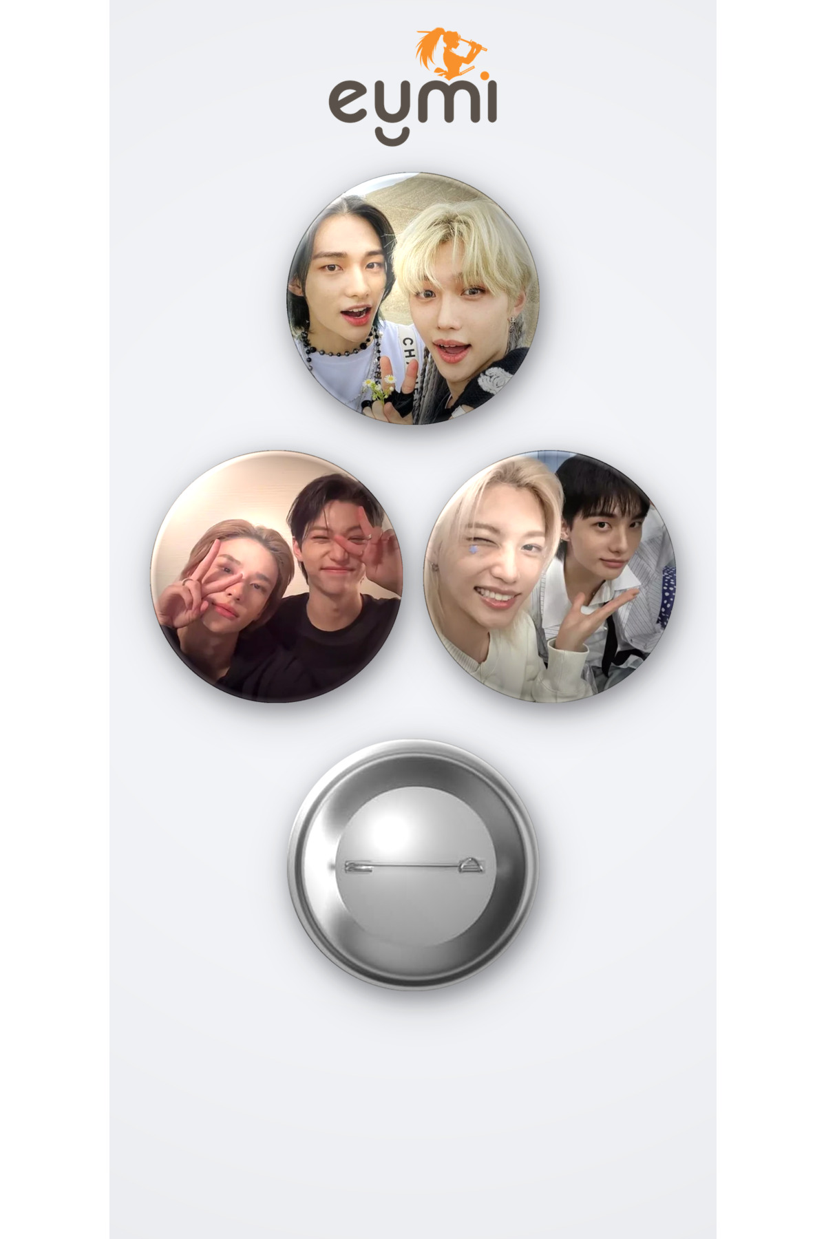 Stray Kids Kpop Grubu Felix ve Hyunjin 3'lü Metal Rozet Seti 58mm İğneli Buton Çanta Yaka Rozeti - 58mm Metal İğneli Buton Rozet | Eymi Stray Kids Kpop Grubu Felix ve Hyunjin 3'lü Metal Rozet Seti 58mm İğneli Buton Çanta Yaka Rozeti - 58mm Metal İğneli Buton Rozet | Eymi