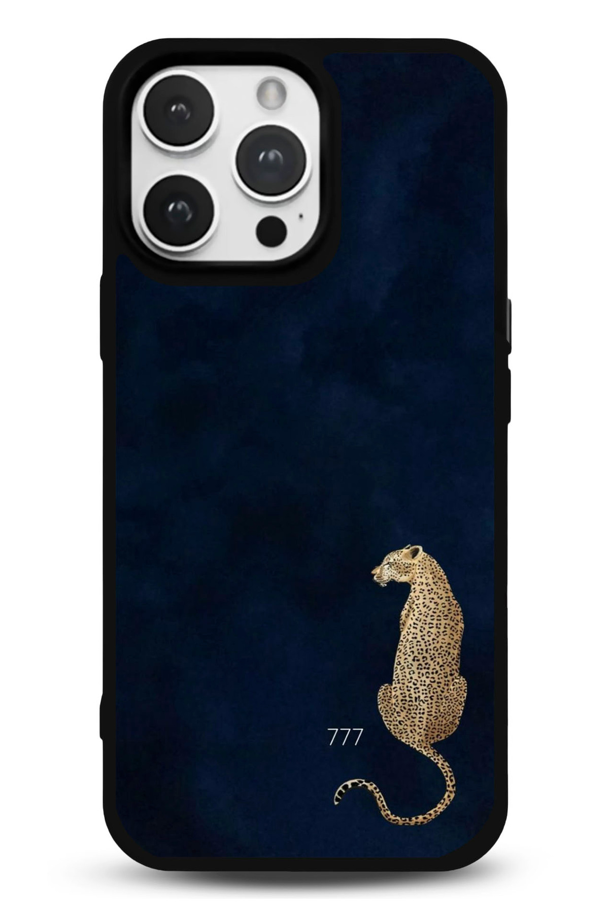 iPhone 15 Uyumlu 777 Leopar Desenli Parlak Telefon Kılıfı