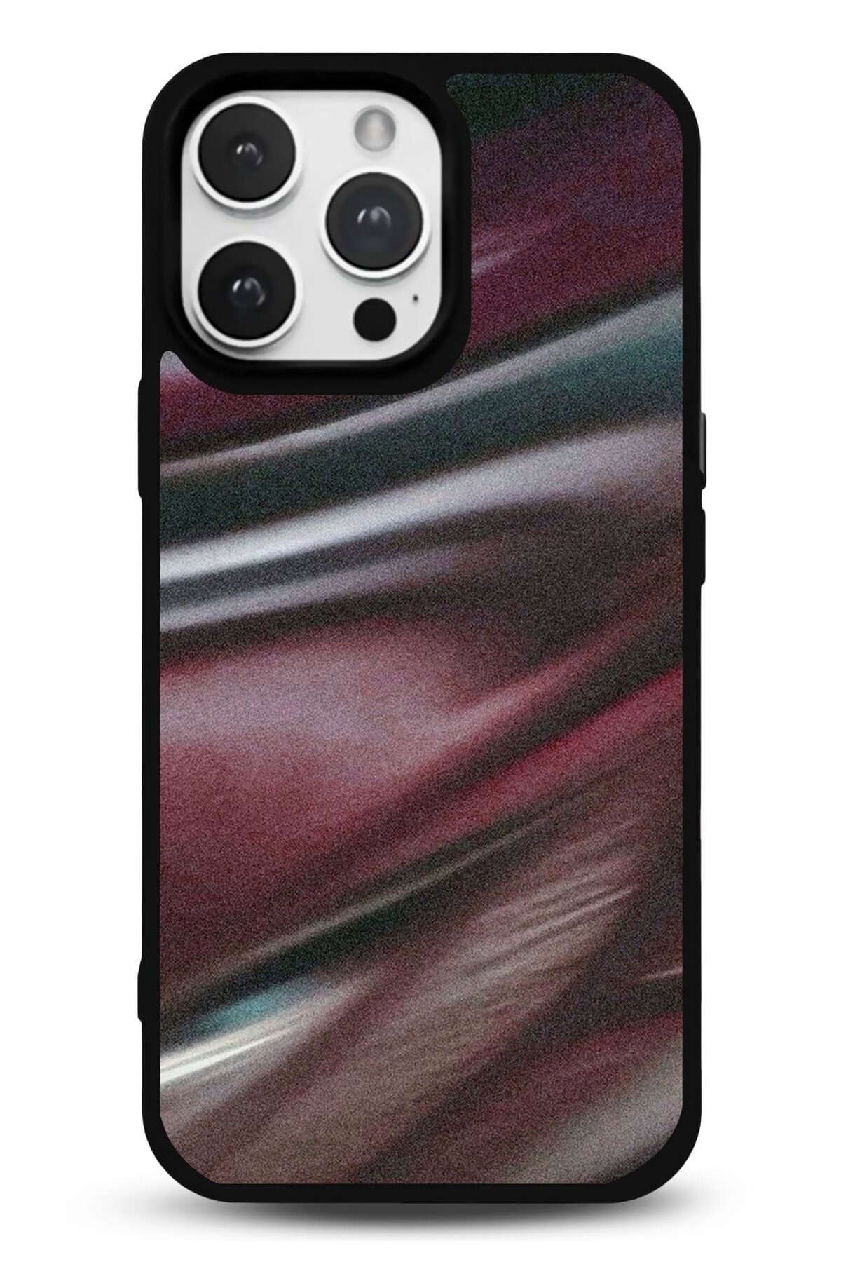 iPhone 11 Uyumlu Bordo Işık Akışı Desenli Parlak Telefon Kılıfı - Kişiye Özel 3D LED Gece Lambası & Hediye | Eymi