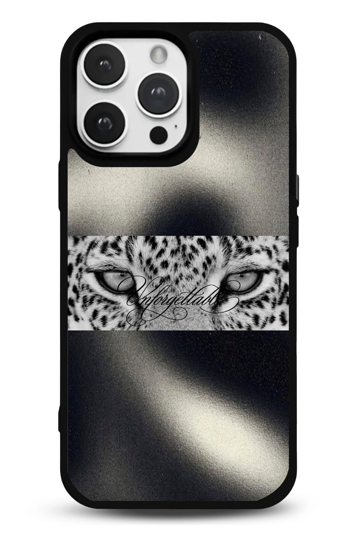 iPhone 12 Pro Max Uyumlu Unforgettable Leopar Desenli Parlak Telefon Kılıfı - Kişiye Özel 3D LED Gece Lambası & Hediye | Eymi