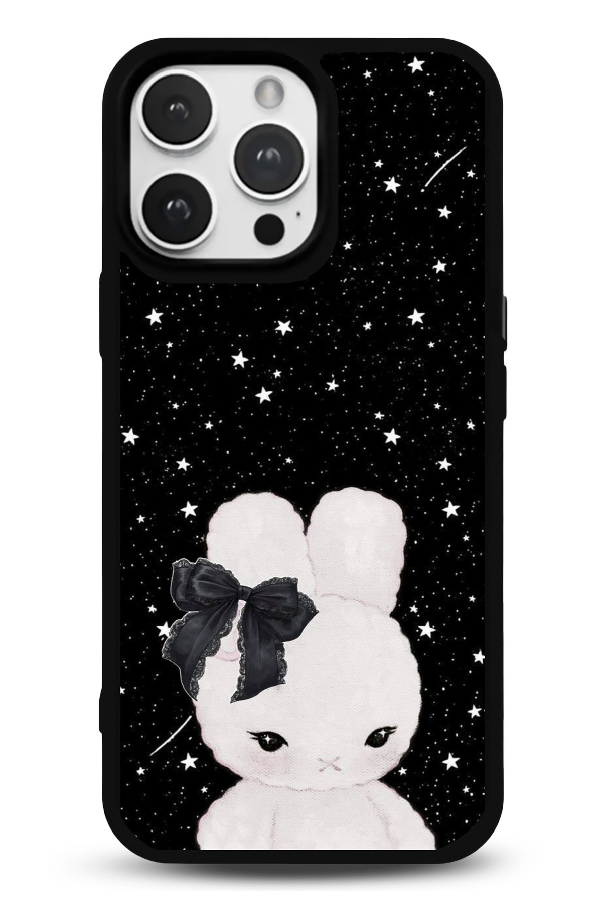 iPhone 17 Uyumlu Miffy Yıldızlı Desenli Parlak Telefon Kılıfı