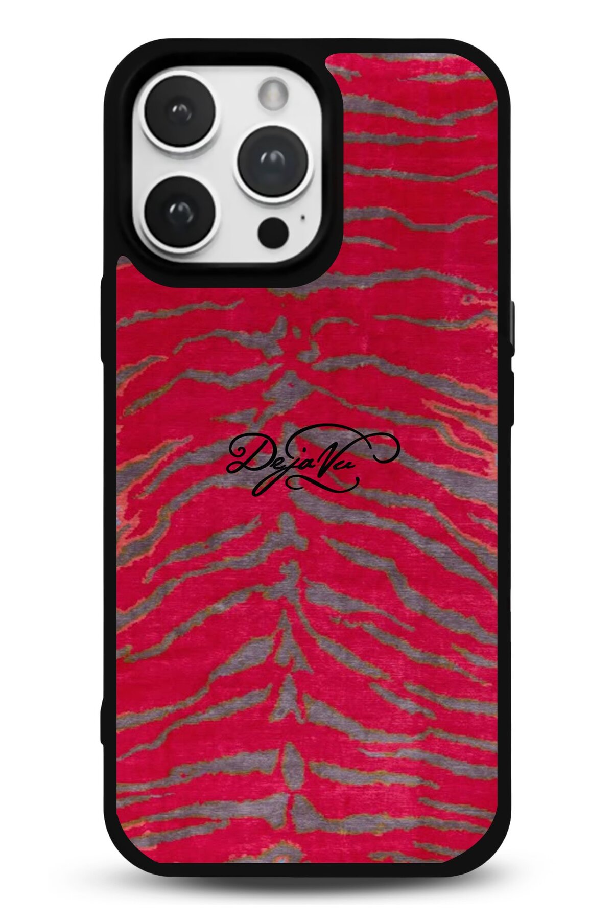 iPhone 11 Uyumlu Deja Vu Kırmızı Zebra Desenli Parlak Telefon Kılıfı - Kişiye Özel 3D LED Gece Lambası & Hediye | Eymi
