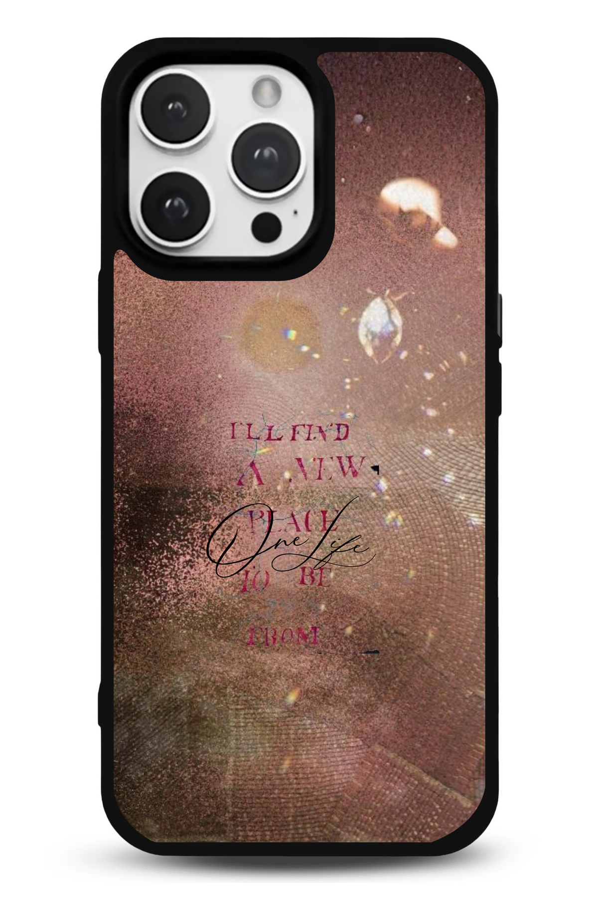 iPhone 14 Pro Uyumlu One Life Desenli Parlak Telefon Kılıfı