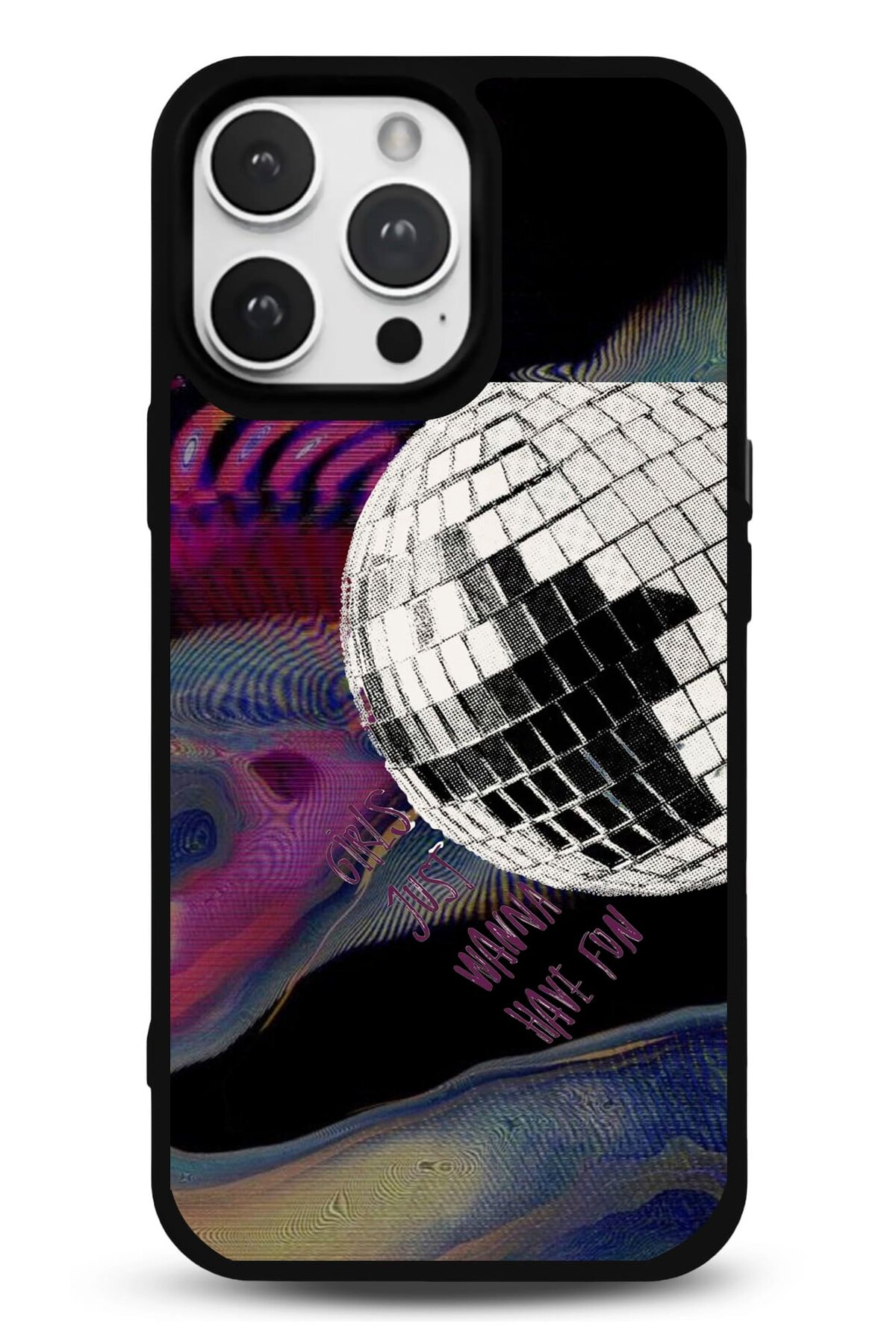 iPhone 17 Pro Uyumlu Girls Just Wanna Have Fun Desenli Parlak Telefon Kılıfı