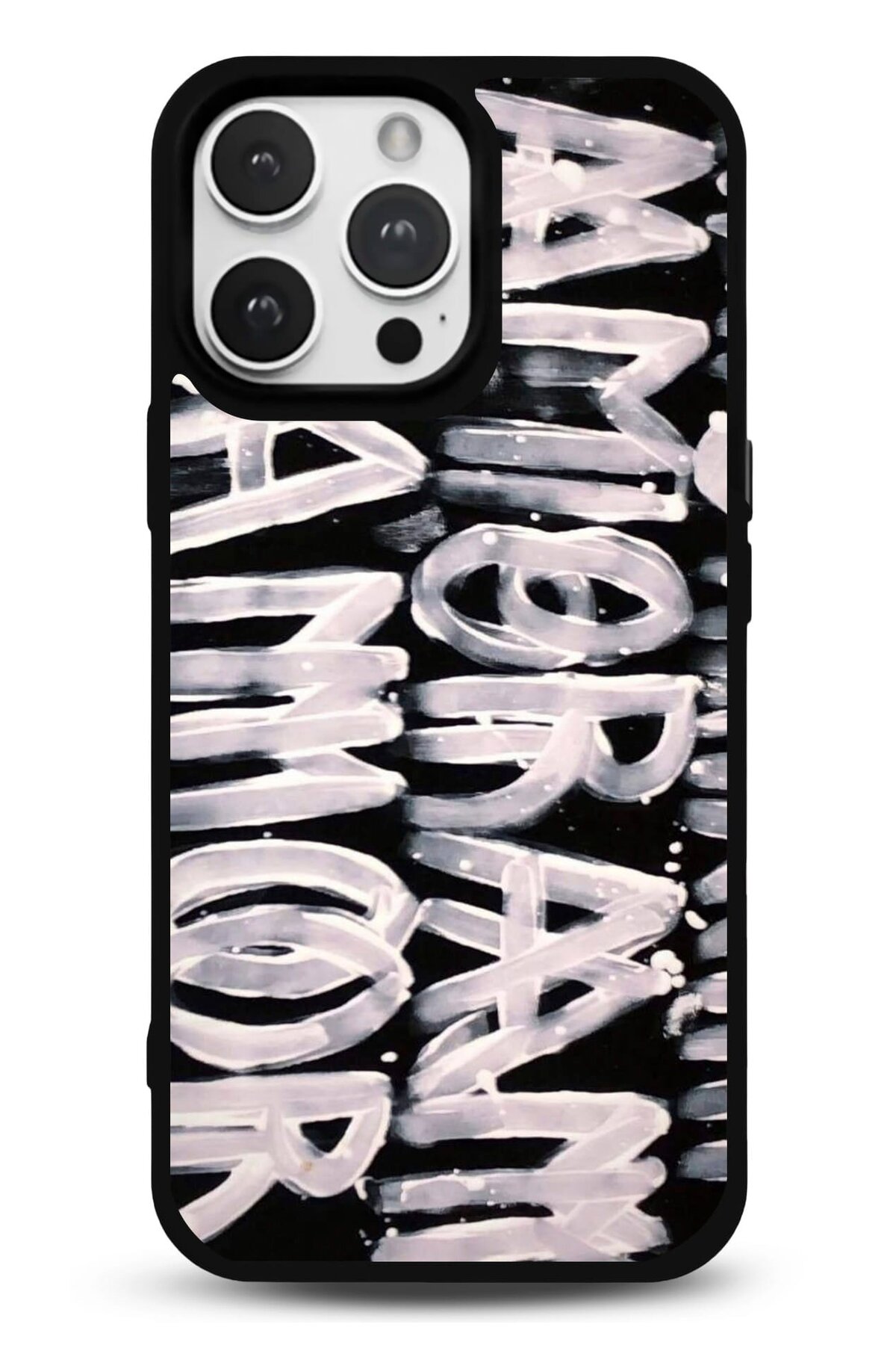 iPhone 11 Uyumlu Amor Grafiti Desenli Parlak Telefon Kılıfı - Kişiye Özel 3D LED Gece Lambası & Hediye | Eymi