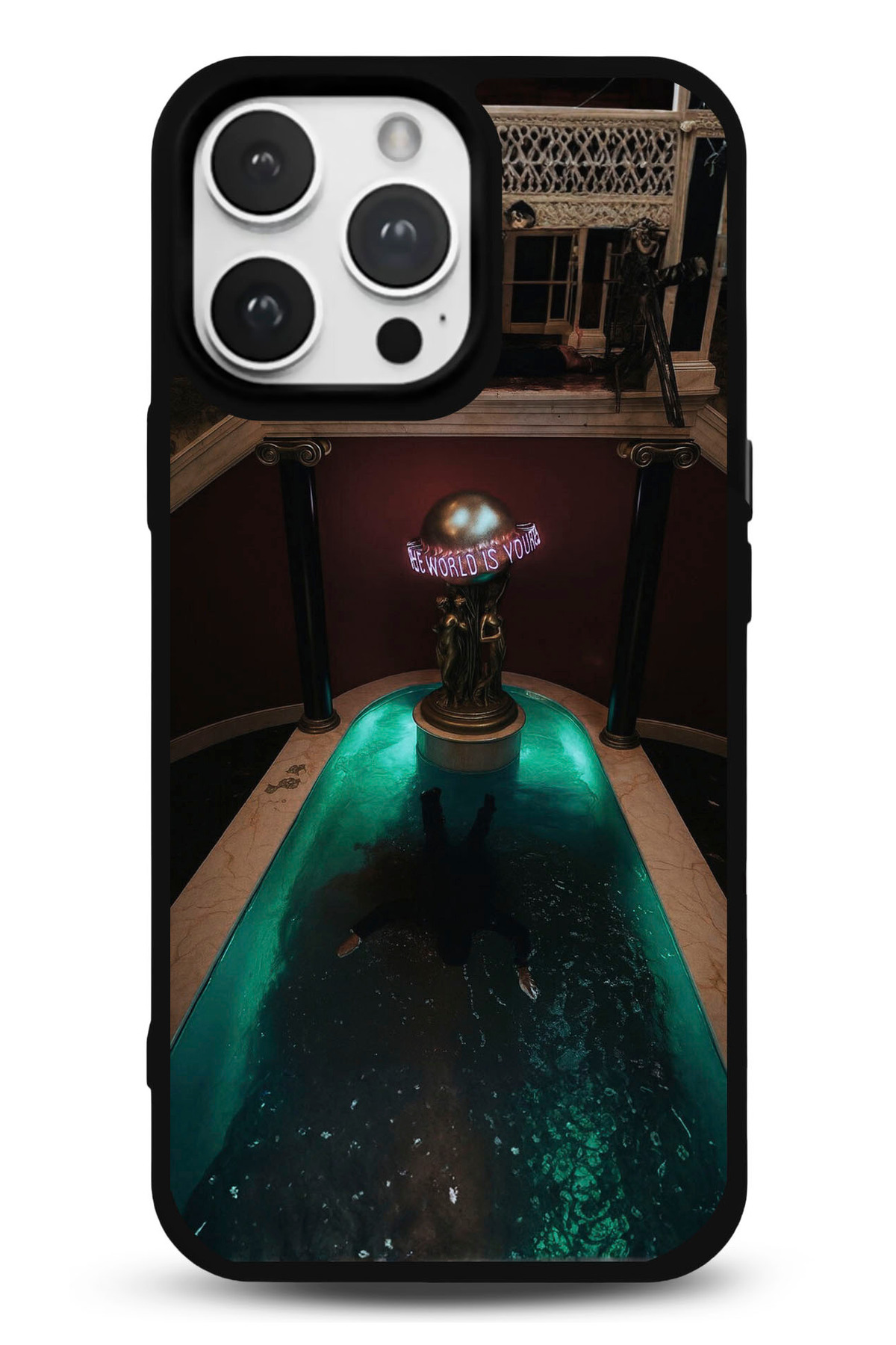 iPhone 13 Pro Uyumlu World Is Yours Desenli Parlak Telefon Kılıfı
