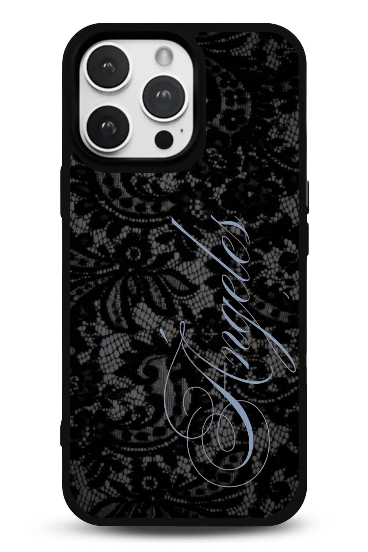 iPhone 11 Uyumlu Angeles Dantel Desenli Parlak Telefon Kılıfı - Kişiye Özel 3D LED Gece Lambası & Hediye | Eymi