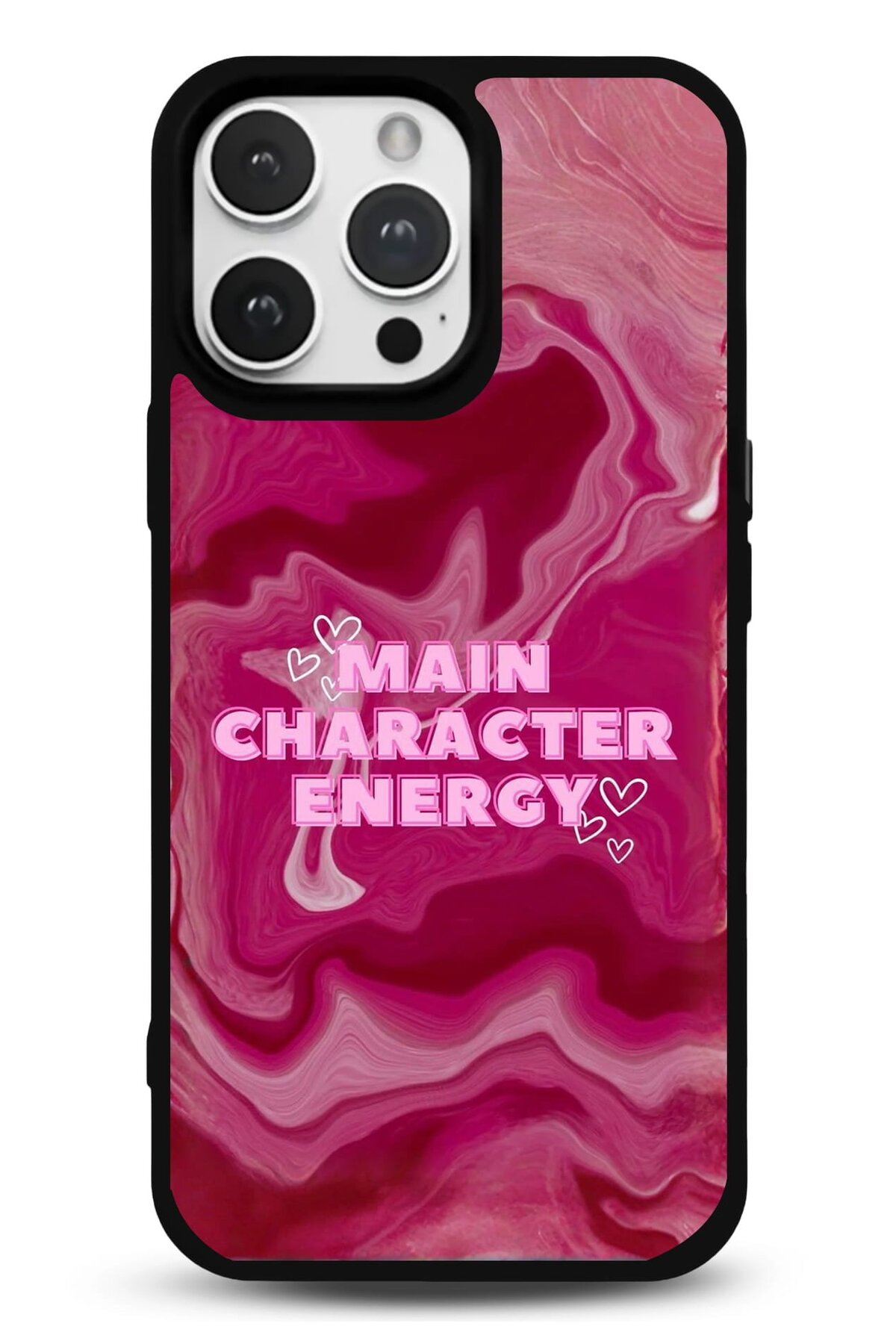 iPhone 15 Pro Max Uyumlu Main Character Energy Desenli Parlak Telefon Kılıfı
