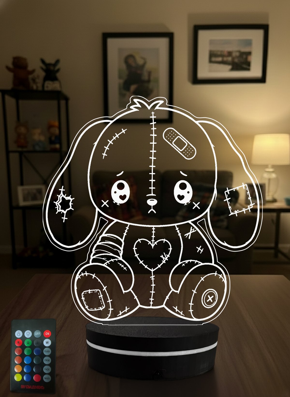 Gothic Sevimli Tavşan Figürlü 3D LED Lamba, Alternatif & E-Girl Tarzı Hediye, Genç Odası Gece Lambası - 3D LED Gece Lambası (Eymi) Gothic Sevimli Tavşan Figürlü 3D LED Lamba, Alternatif & E-Girl Tarzı Hediye, Genç Odası Gece Lambası - 3D LED Gece Lambası (Eymi)