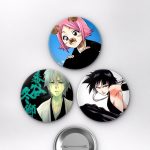 Bleach Animesi Aizen ve Gotei 13 Kaptanları Anime Rozet Seti Set 5 3’lü (58 mm)
