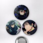 Jujutsu Kaisen Animesi Megumi Fushiguro Anime Rozet Seti Set 2 3’lü (58 mm)