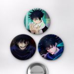 Jujutsu Kaisen Animesi Megumi Fushiguro Anime Rozet Seti Set 3 3’lü (58 mm)