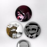 Indie Estetiği Animesi Chance Boy ve Girl Art Anime Rozet Seti Set 2 3’lü (58 mm)