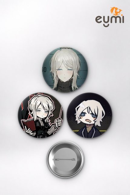 Limbus Company Faust Sinner Oyun Temalı Çanta Süsü İğneli Buton Rozet Seti Set 1 3’lü (58 mm)