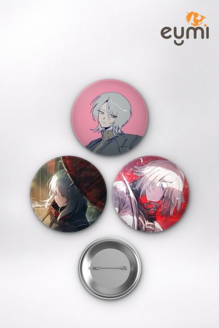 Limbus Company Faust Sinner Oyun Temalı Çanta Süsü İğneli Buton Rozet Seti Set 2 3’lü (58 mm)