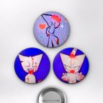 Hazbin Hotel & Webcore Animesi Hazbin Hotel ve Femtanyl Estetiği Anime Rozet Seti Set 3 3’lü (58 mm)