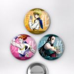 Hunter x Hunter Animesi Killua Zoldyck, Gon ve Hisoka Anime Rozet Seti Set 2 3’lü (58 mm)