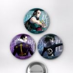 Hunter x Hunter Animesi Killua Zoldyck, Gon ve Hisoka Anime Rozet Seti Set 3 3’lü (58 mm)