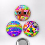 Codename Anastasia Kwon Taekjoo ve Zhenya Manhwa Temalı Çanta Rozeti İğneli Buton Rozet Seti Set 2 3’lü (58 mm)