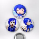 Vocaloid Animesi Kaito Hatsune Miku Sanal Sanatçı Anime Rozet Seti Set 1 3’lü (58 mm)
