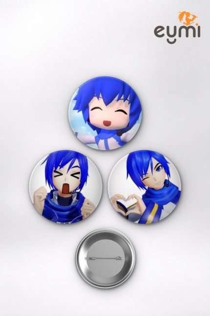 Vocaloid Animesi Kaito Hatsune Miku Sanal Sanatçı Anime Rozet Seti Set 1 3’lü (58 mm)