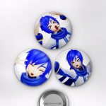 Vocaloid Animesi Kaito Hatsune Miku Sanal Sanatçı Anime Rozet Seti Set 2 3’lü (58 mm)