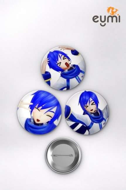 Vocaloid Animesi Kaito Hatsune Miku Sanal Sanatçı Anime Rozet Seti Set 2 3’lü (58 mm)