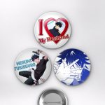 Jujutsu Kaisen Animesi Megumi Fushiguro ve Sukuna Shadow Anime Rozet Seti Set 3 3’lü (58 mm)