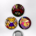 Stomach Book Animesi Stomach Book Albüm ve Müzik İkonları Anime Rozet Seti Set 1 3’lü (58 mm)