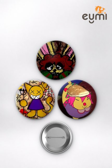 Stomach Book Animesi Stomach Book Albüm ve Müzik İkonları Anime Rozet Seti Set 1 3’lü (58 mm)