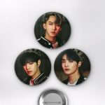 Stray Kids Bang Chan, Felix, Hyunjin Crown Taç Simgeleri K-Pop Temalı Çanta Rozeti İğneli Buton Rozet Seti Set 2 3’lü (58 mm)