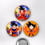 Dragon Ball Z Animesi Son Goku, Vegeta ve Z Savaşçıları Anime Rozet Seti Set 2 3’lü (58 mm)