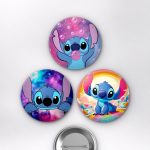 Lilo ve Stitch Animesi Stitch Cute Aesthetic Anime Rozet Seti Set 2 3’lü (58 mm)