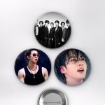 BTS Jungkook, RM, V, Agust D Konser Performansı K-Pop Temalı Çanta Rozeti İğneli Buton Rozet Seti Set 3 3’lü (58 mm)