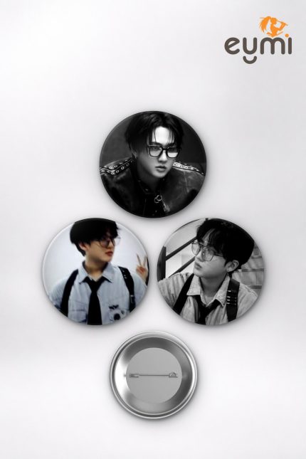 Stray Kids Seo Changbin K-Pop Sanatçısı K-Pop Temalı Çanta Süsü İğneli Buton Rozet Seti Set 1 3’lü (58 mm)