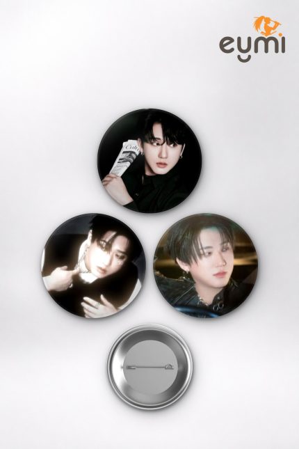 Stray Kids Seo Changbin K-Pop Sanatçısı K-Pop Temalı Çanta Süsü İğneli Buton Rozet Seti Set 2 3’lü (58 mm)