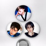 Stray Kids Felix, Hyunjin, Bang Chan ATE Albüm Konsepti K-Pop Temalı Çanta Rozeti İğneli Buton Rozet Seti Set 2 3’lü (58 mm)